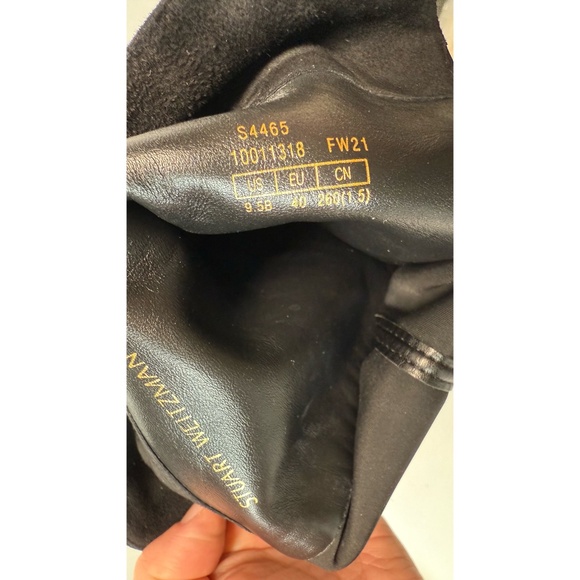 Stuart Weitzman 5050 Over The Knee Boot Black Suede Sz 9.5 - Picture 16 of 16